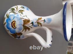 Vase soliflore signe bassano avec anse 18 cm de ht expertise