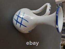 Vase soliflore signe bassano avec anse 18 cm de ht expertise