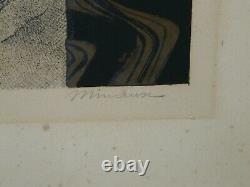 -andre Minaux Lithographie Signee Numerotee 4/7 Epreuve Artiste Art Deco Moderne